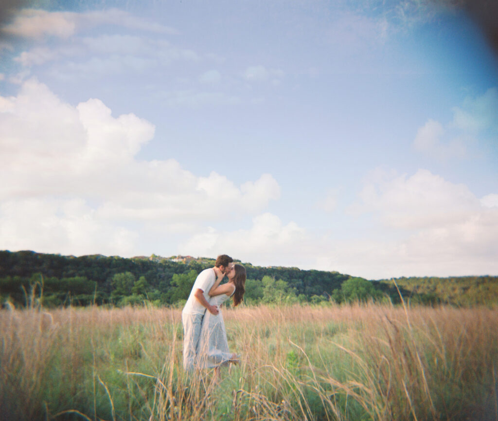engagement session on film in Texas