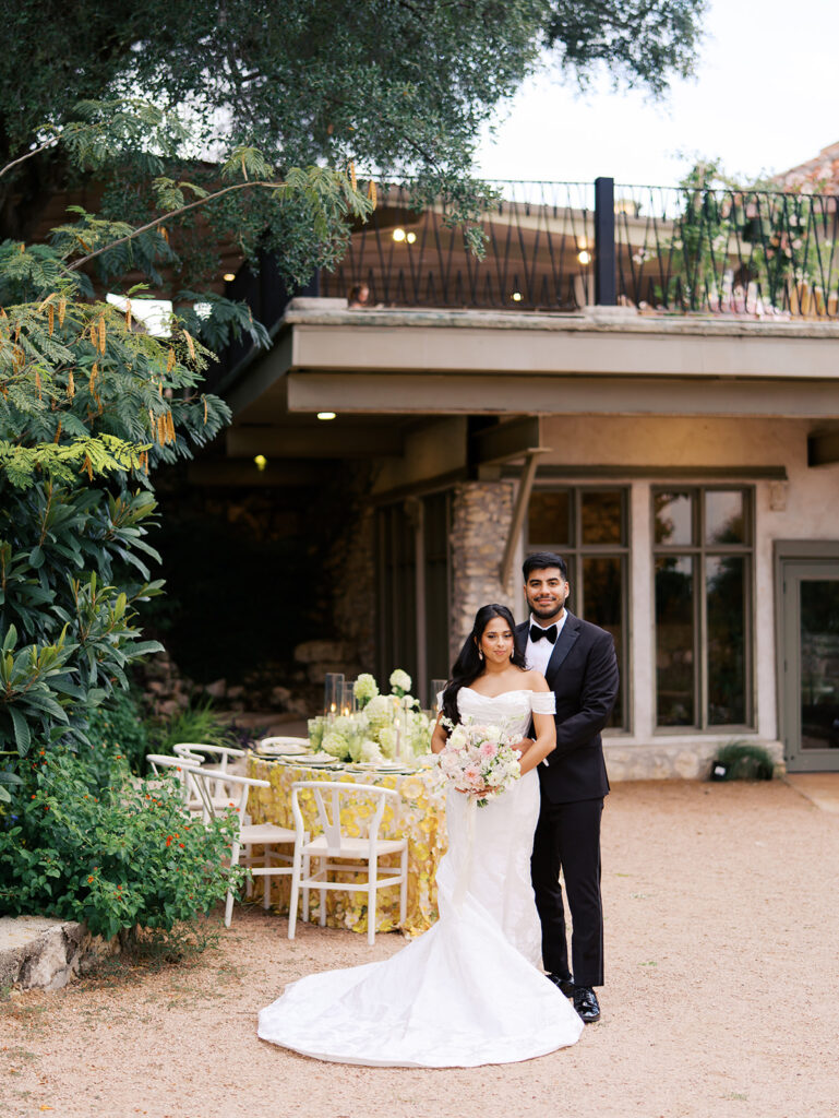 Romantic ceremony moment at Villa Antonia with lush florals by Truth & Blooms, planning by Simply XO Events, photographed by Kelsey Applebaum