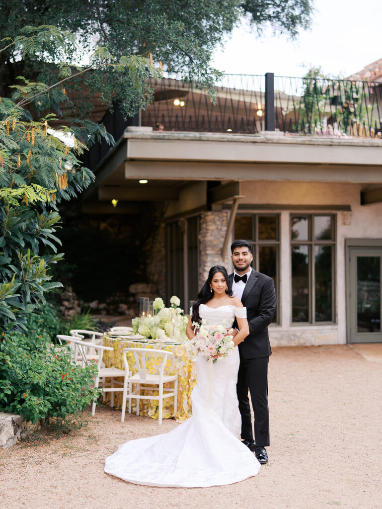 Romantic ceremony moment at Villa Antonia with lush florals by Truth & Blooms, planning by Simply XO Events, photographed by Kelsey Applebaum