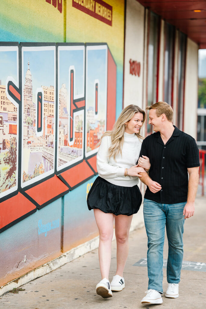 south congress engagement session on film