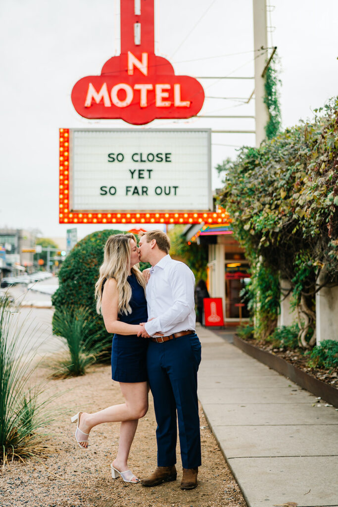 south congress engagement session on film