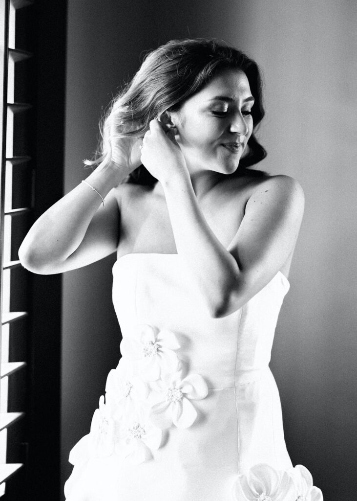 Texas Hill Country wedding bride getting ready