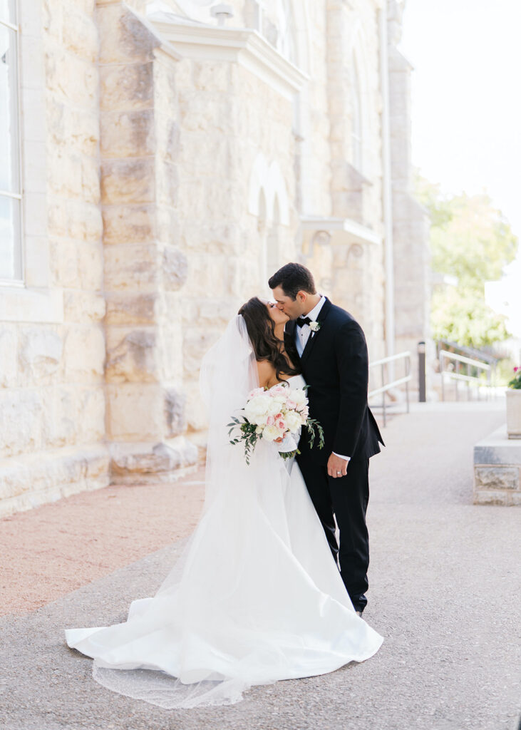 Texas Hill Country wedding bride and groom portraits