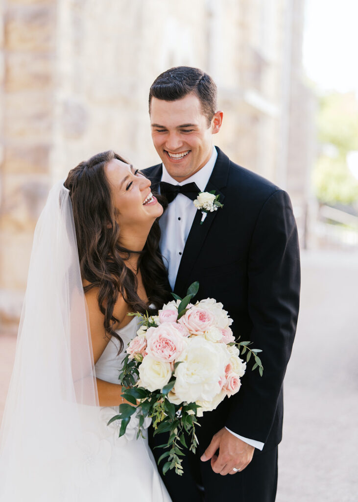 Texas Hill Country wedding bride and groom portraits