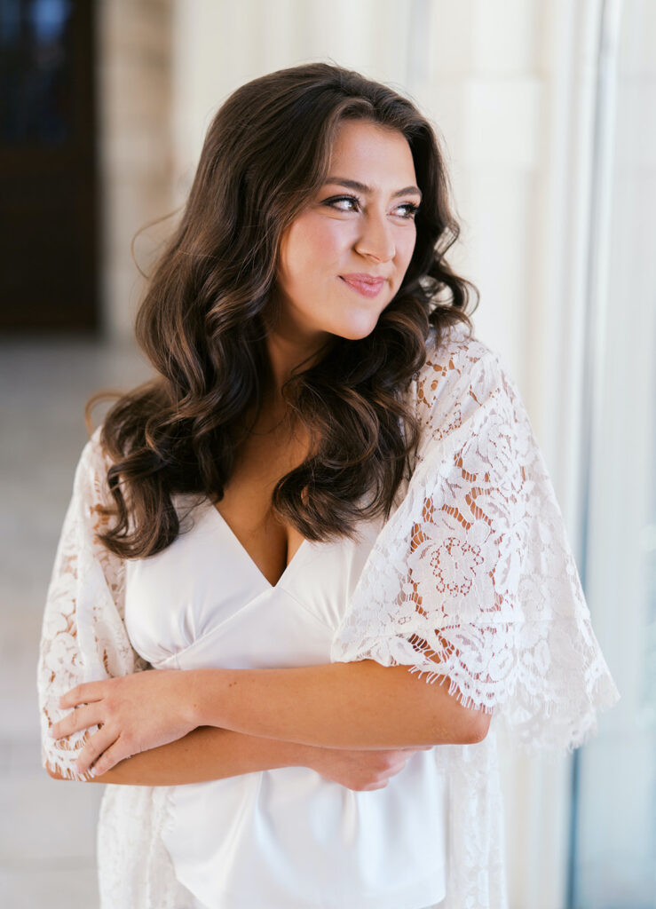Texas Hill Country wedding bride getting ready