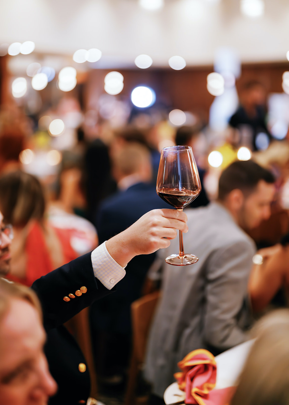 toasts to the bride and groom at wedding at the austin proper