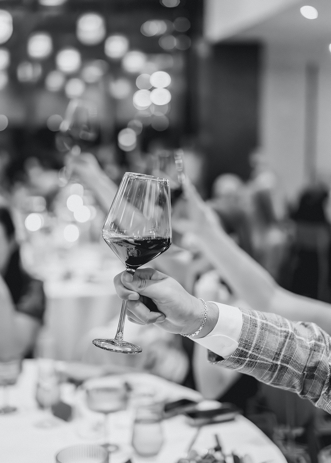 toasts to the bride and groom at wedding at the austin proper