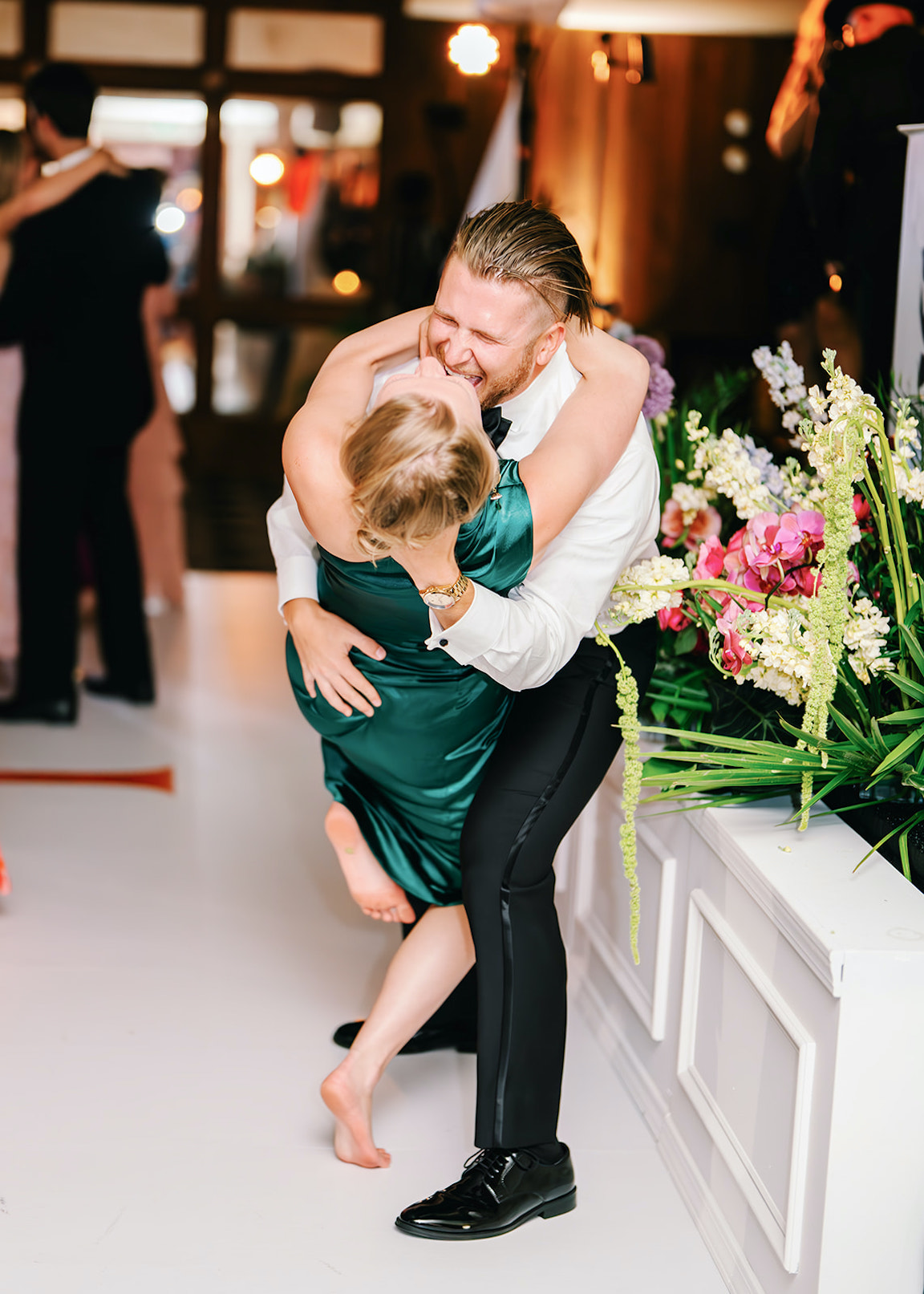 dance party at the reception of a wedding at the austin proper