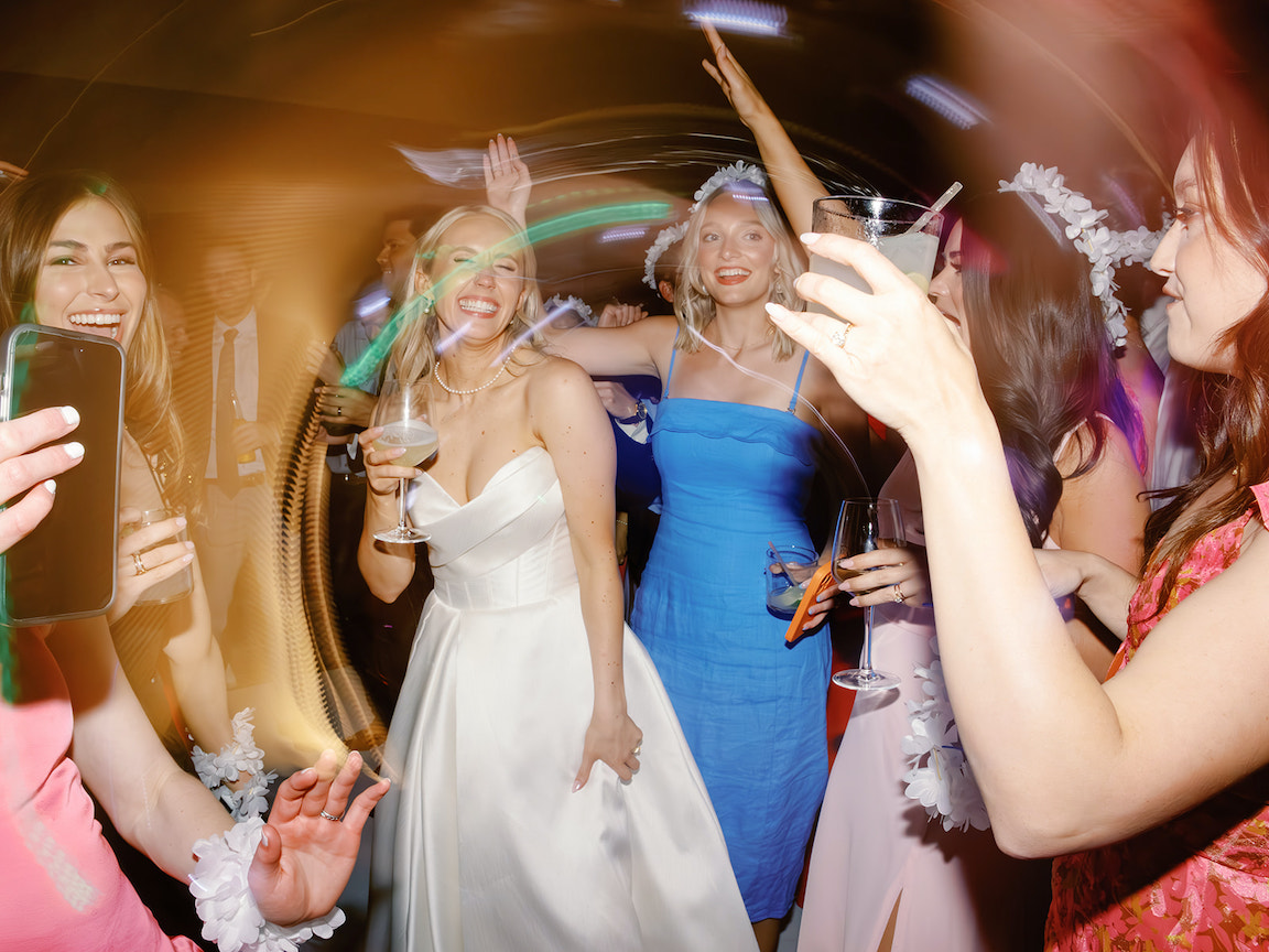 dance party at the reception of a wedding at the austin proper