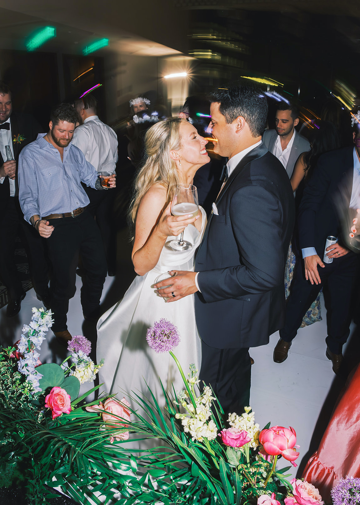 dance party at the reception of a wedding at the austin proper