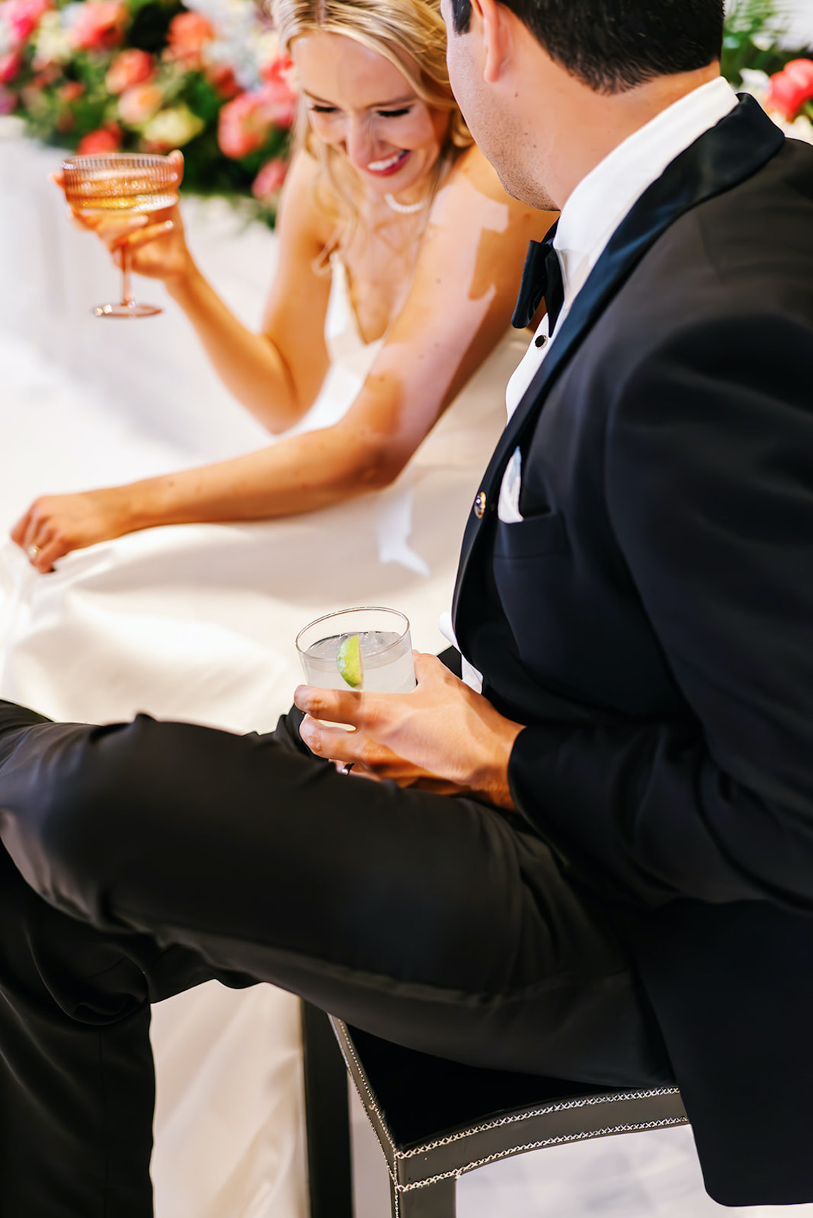toasts to the bride and groom at wedding at the austin proper