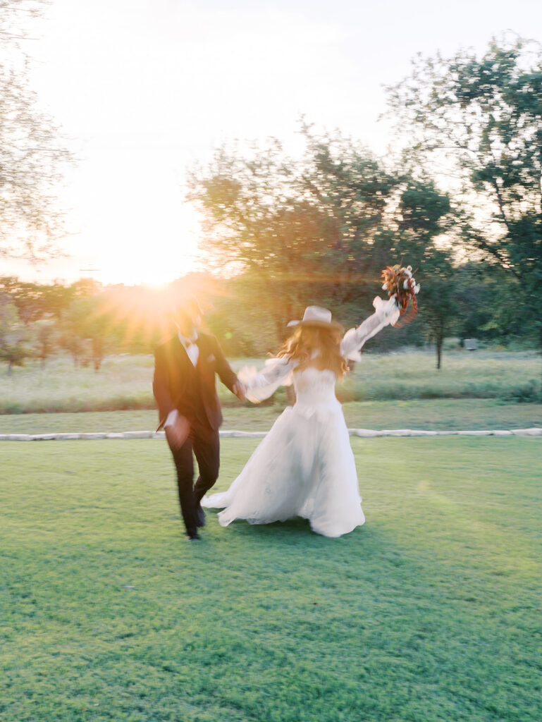 Bride and groom at The Adelphia wedding editorial in Lampasas, TX, surrounded by romantic florals and southern charm