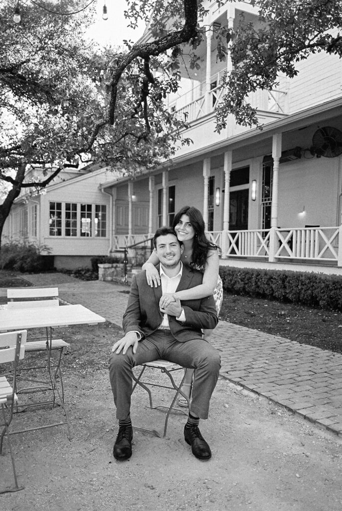 Austin Engagement Photo session at Mattie's