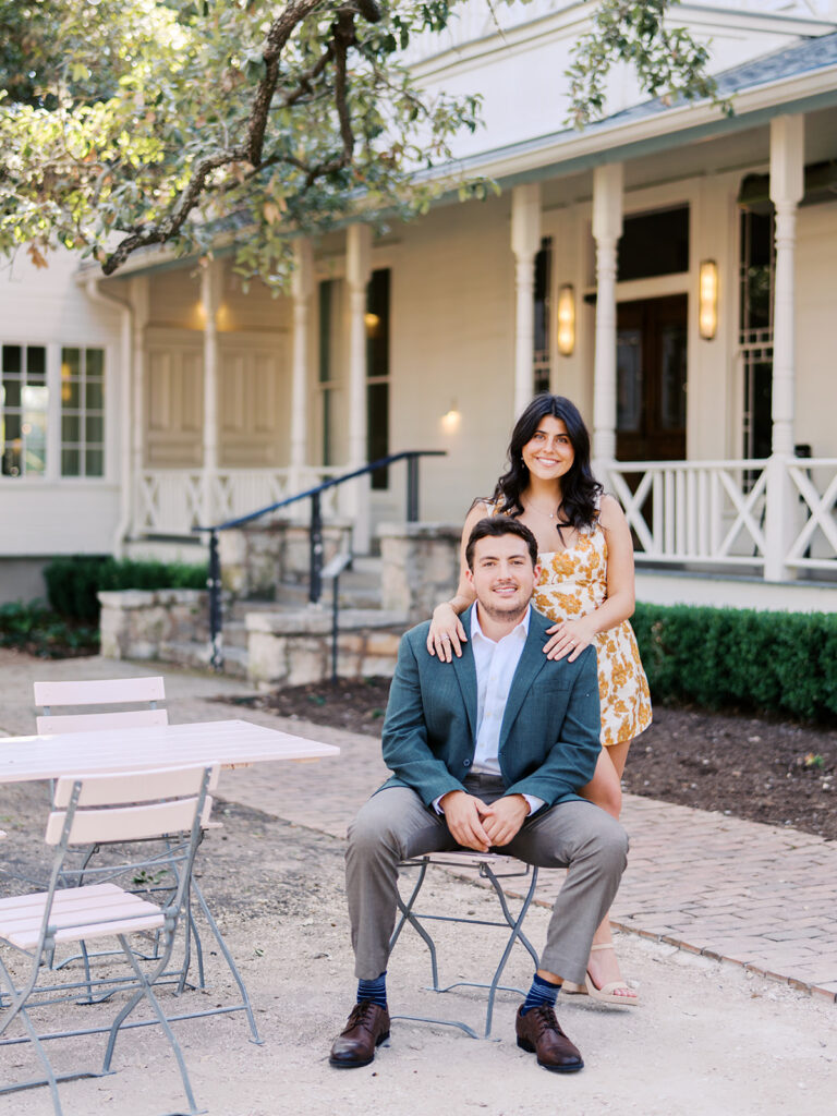 Austin Engagement Photo session at Mattie's