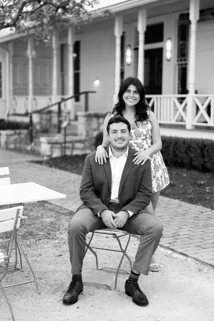 Austin Engagement Photo session at Mattie's