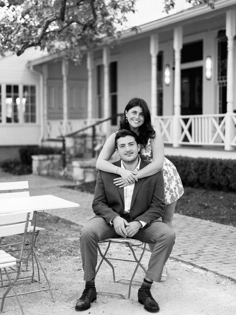 Austin Engagement Photo session at Mattie's
