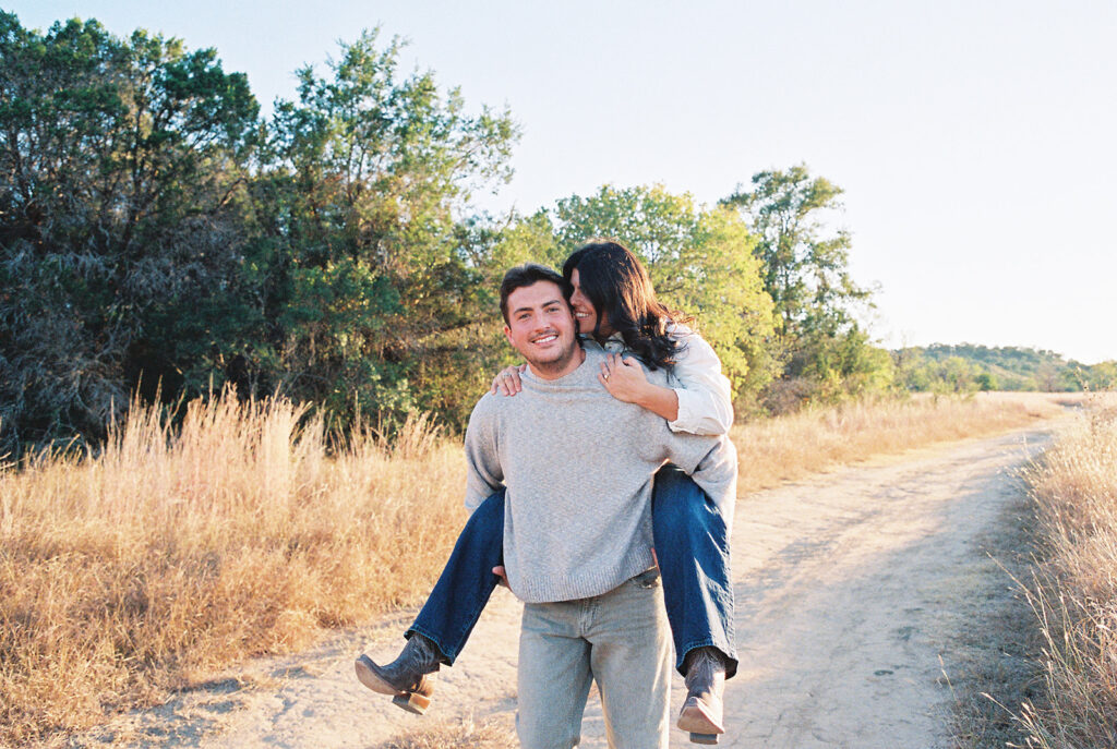 Austin Engagement Photo session at Commons Ford Park