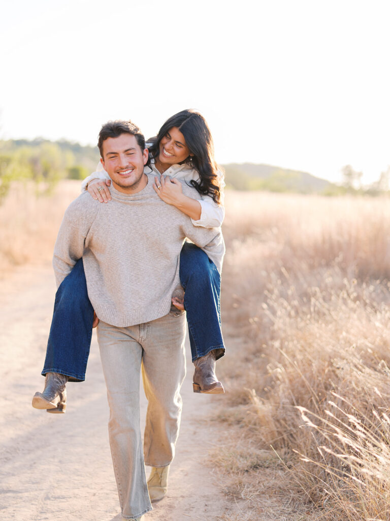 Austin Engagement Photo session at Commons Ford Park