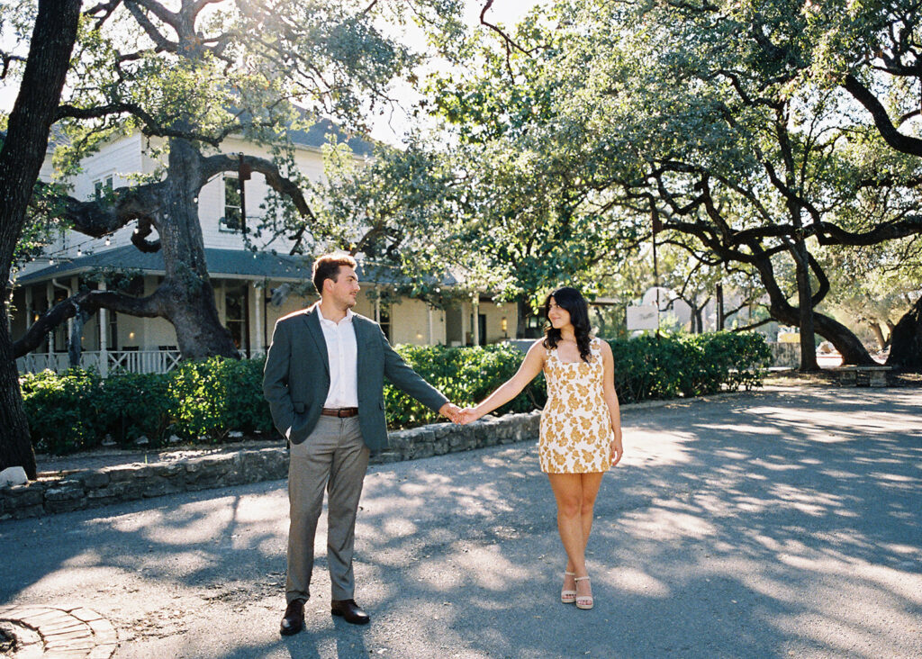 Austin Engagement Photo session at Mattie's