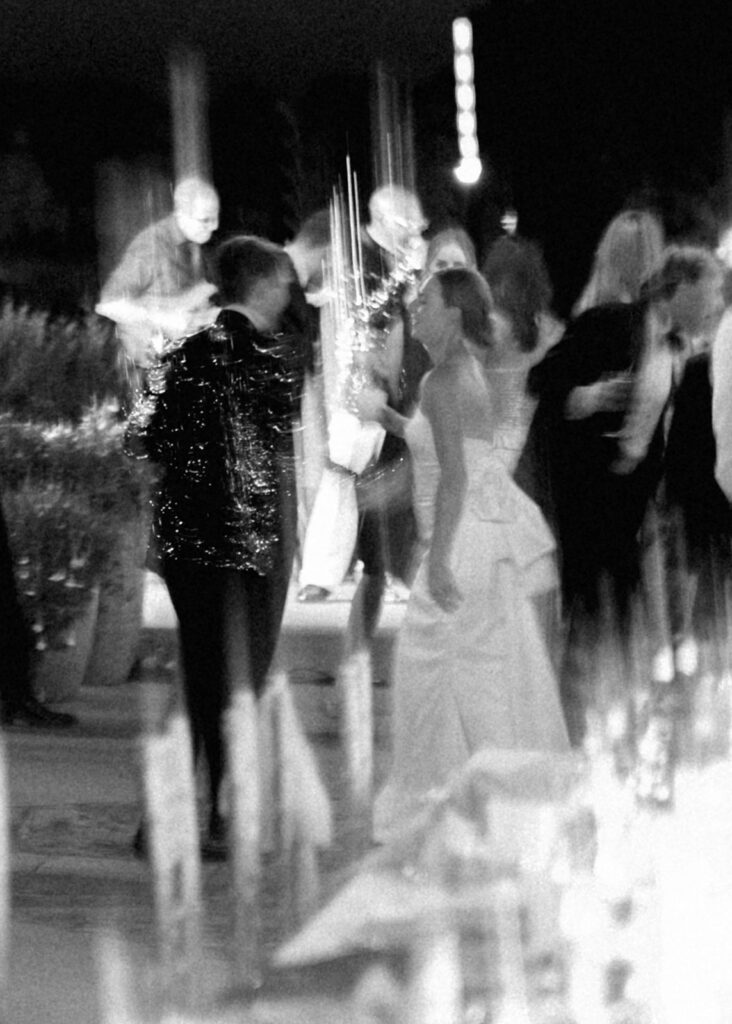 Guests celebrating during lively Texas wedding reception