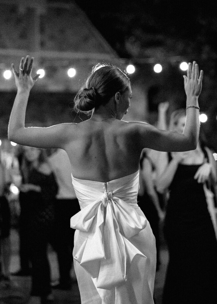 Guests celebrating during lively Texas wedding reception