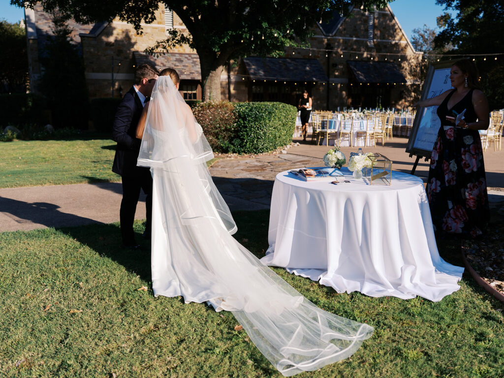 Guests celebrating during lively Texas wedding reception