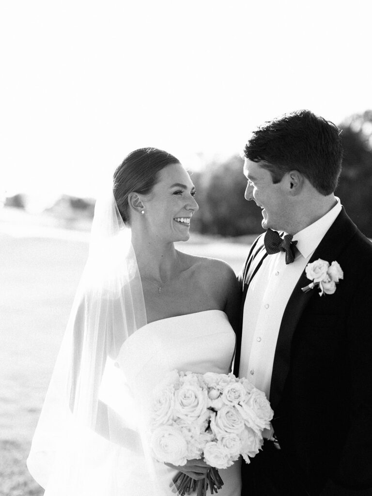 Romantic wedding portraits at country club in Tyler, Texas