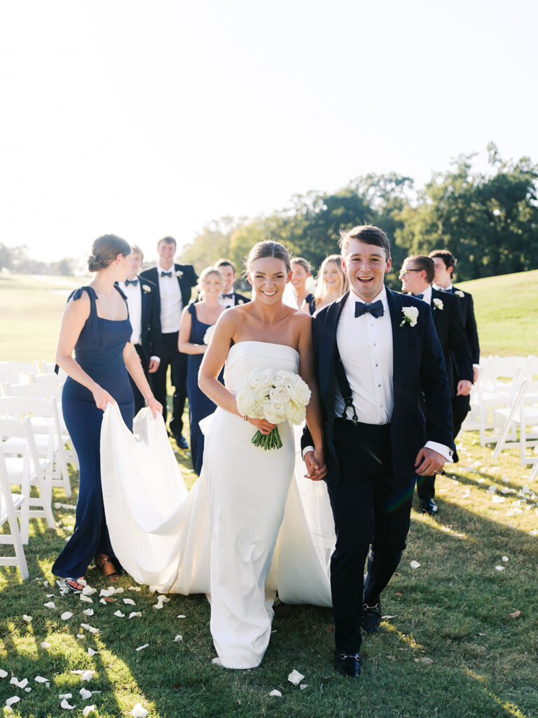 Romantic wedding portraits at country club in Tyler, Texas