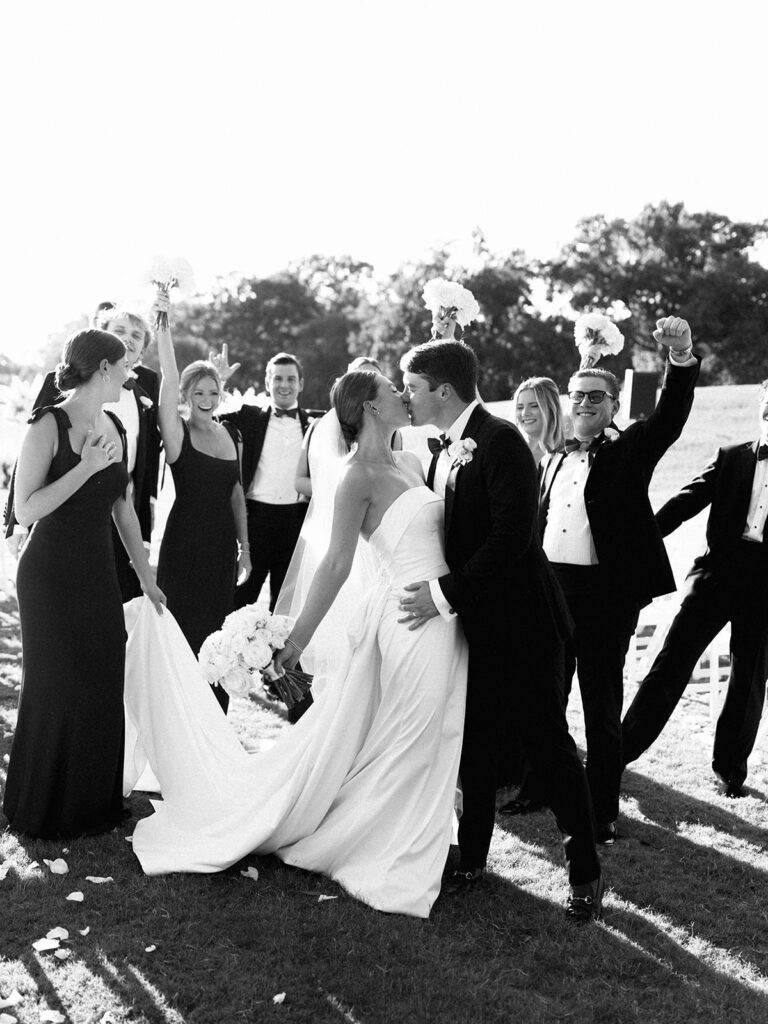 Romantic wedding portraits at country club in Tyler, Texas