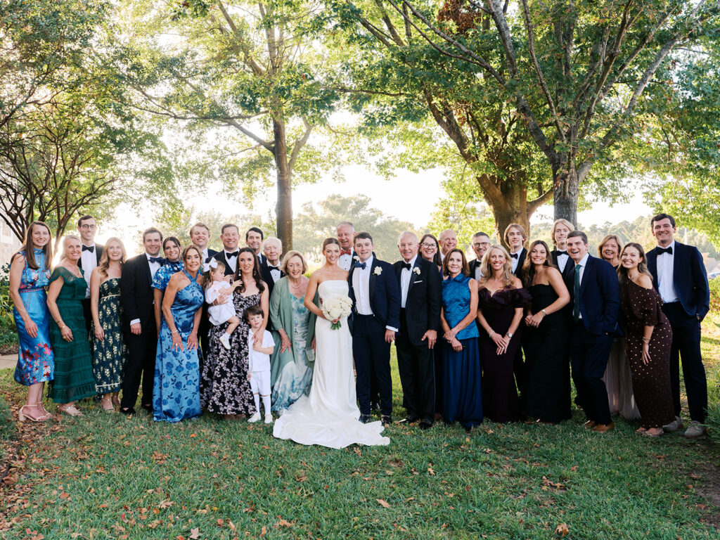 Candid moments during cocktail hour at Texas country club wedding