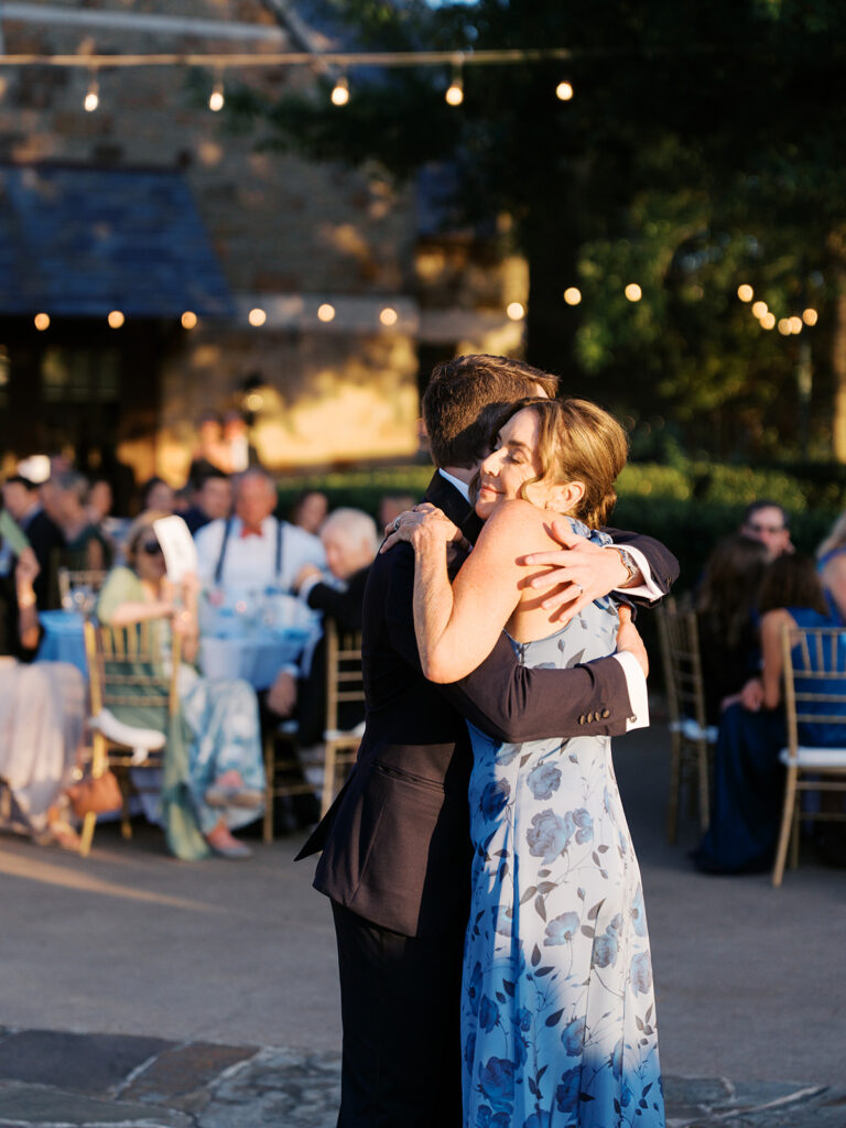 Guests celebrating during lively Texas wedding reception