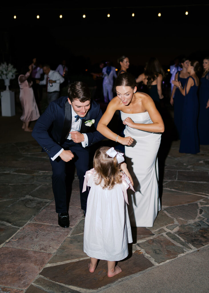 Guests celebrating during lively Texas wedding reception
