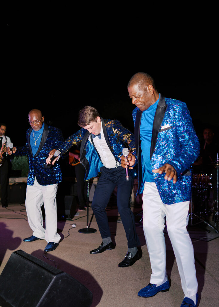 Guests celebrating during lively Texas wedding reception