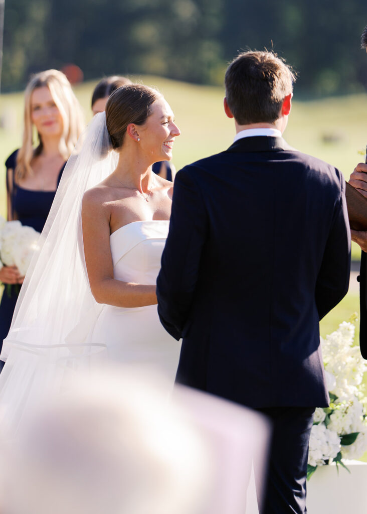 Elegant Texas wedding ceremony surrounded by family and friends