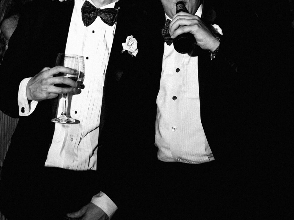 Guests celebrating during lively Texas wedding reception