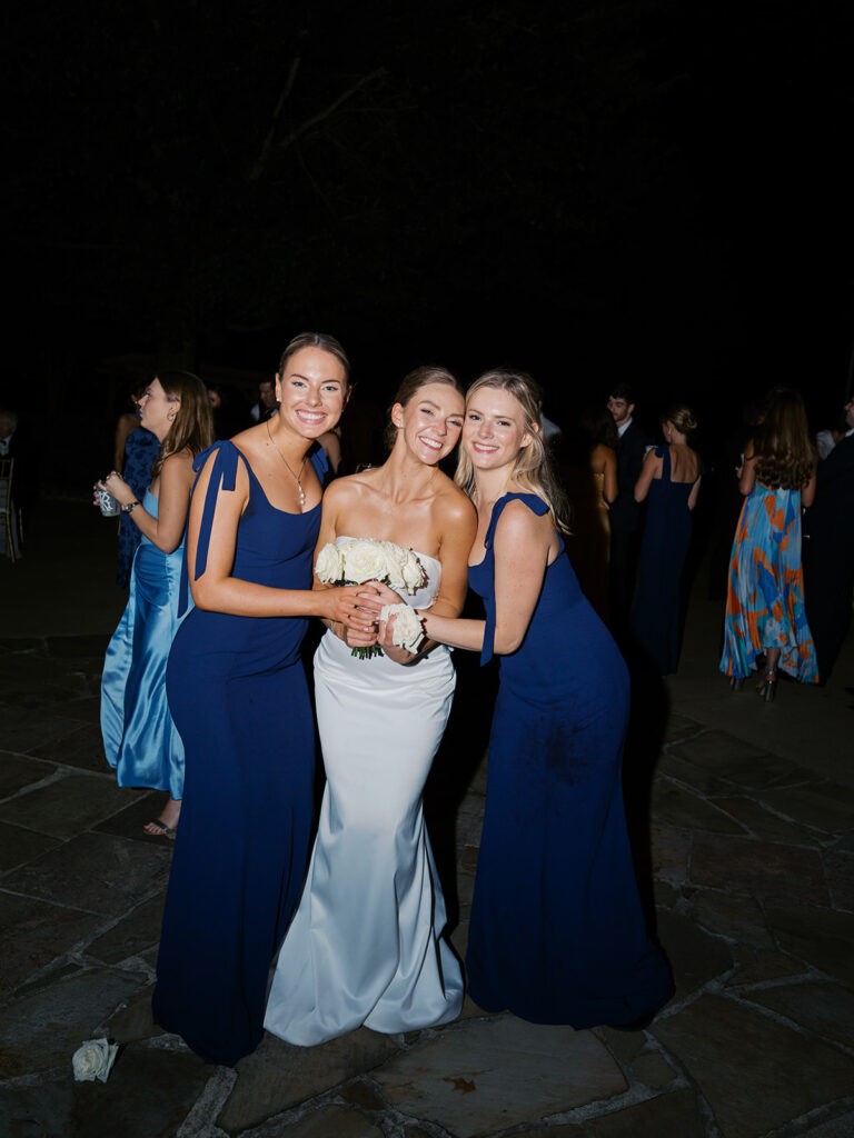 Elegant Texas wedding photography reception surrounded by family and friends