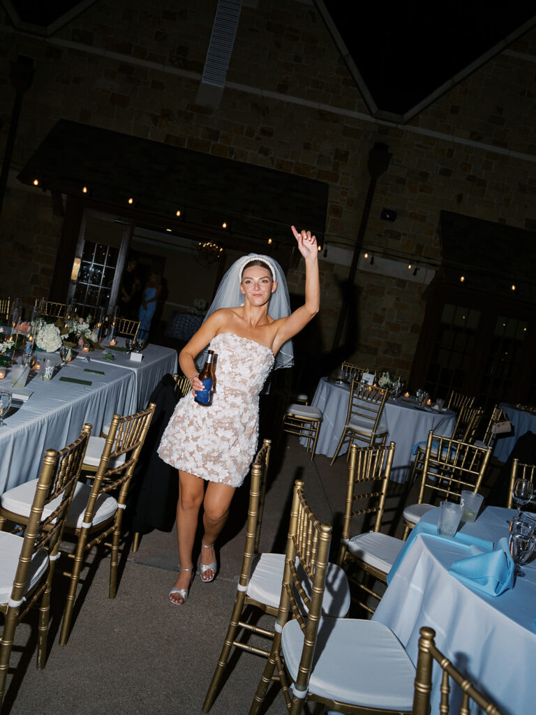 Elegant Texas wedding photography reception surrounded by family and friends