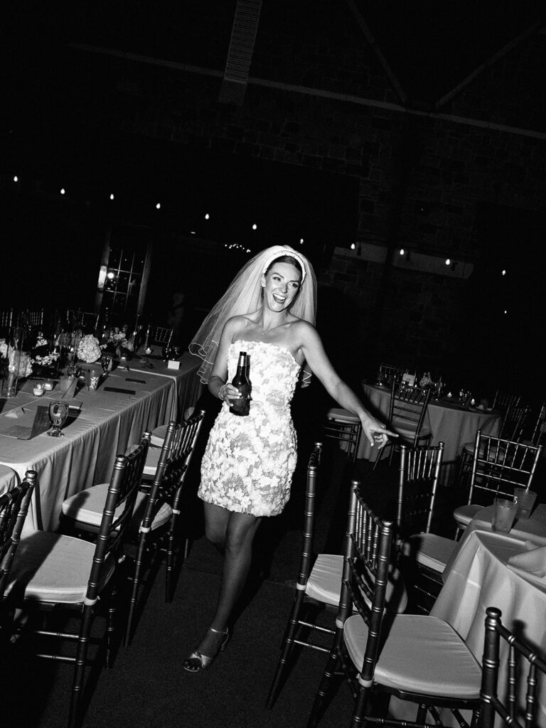 Elegant Texas wedding photography reception surrounded by family and friends