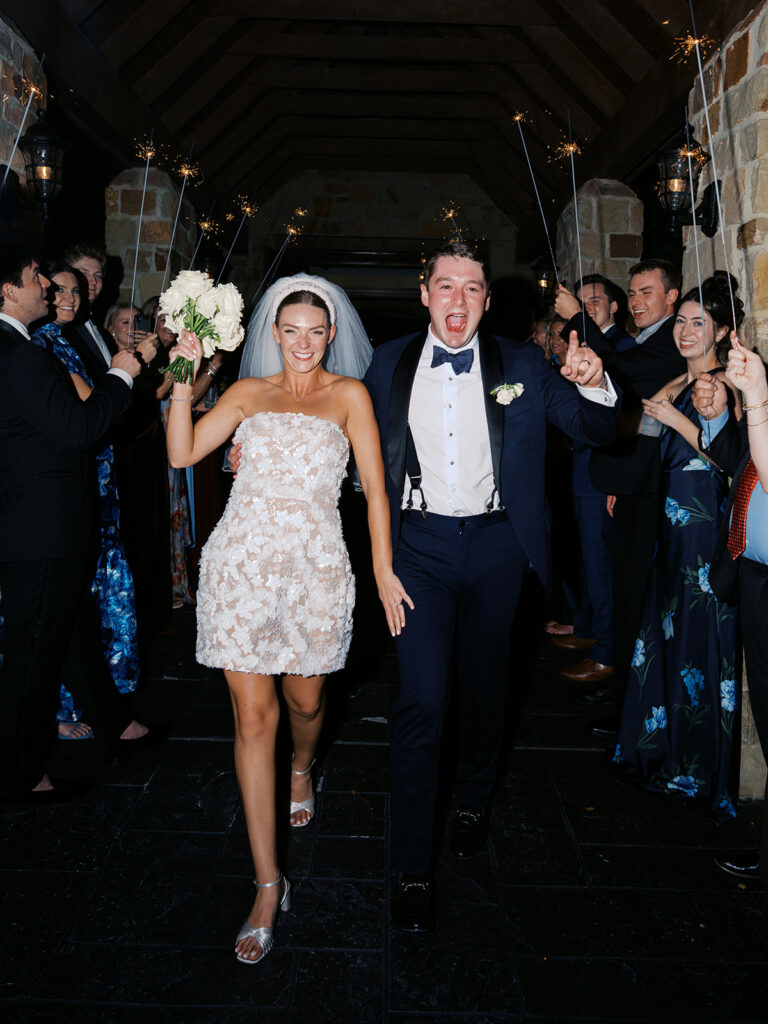 Elegant Texas wedding photography reception surrounded by family and friends