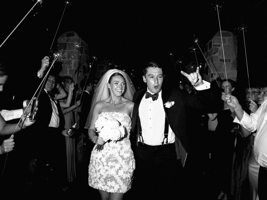 Elegant Texas wedding photography reception surrounded by family and friends