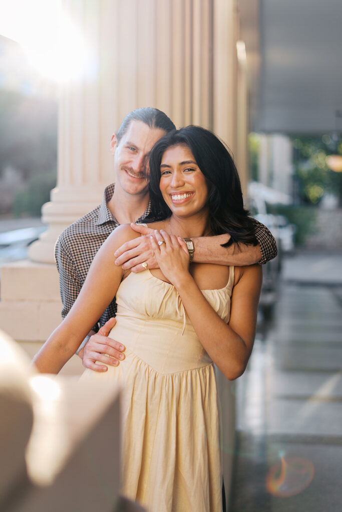 Engagement photography at Hotel Ella Austin captured on film by Kelsey Applebaum Photography