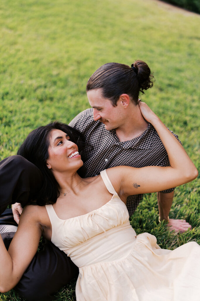 Engagement photography with classic Austin architecture at Hotel Ella