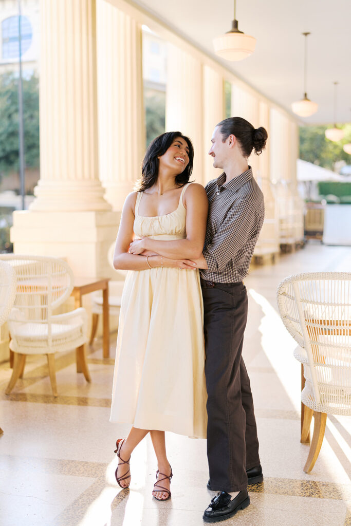 Engagement photography at Hotel Ella Austin captured on film by Kelsey Applebaum Photography