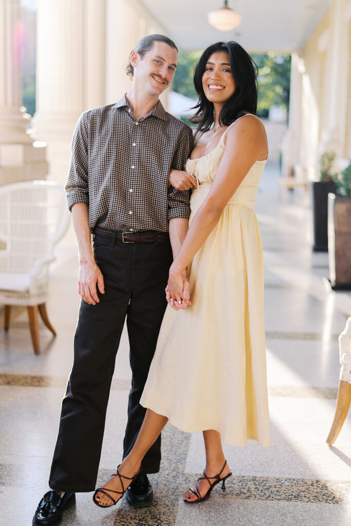 Engagement photography at Hotel Ella Austin captured on film by Kelsey Applebaum Photography