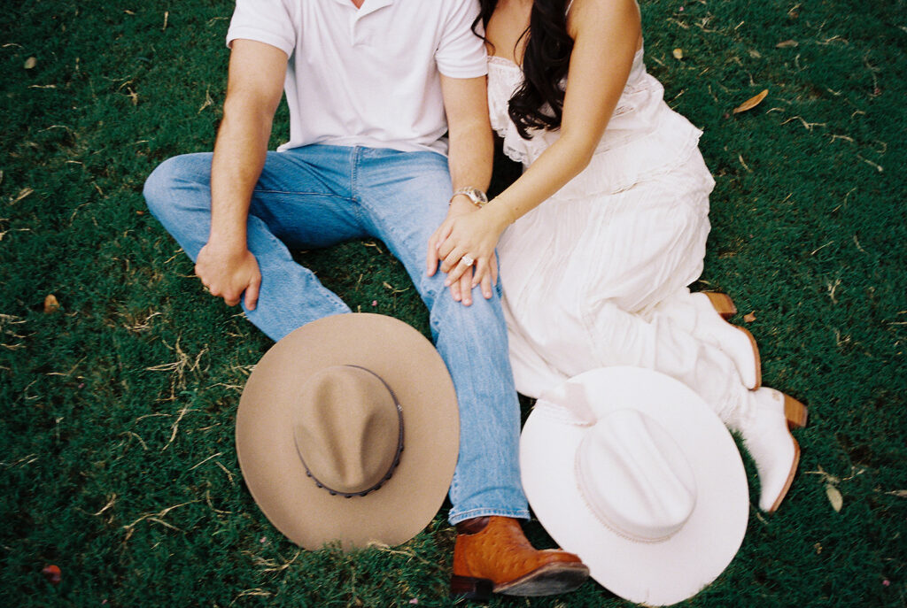 Engagement photos at Hotel Drover Fort Worth captured by Kelsey Applebaum Photography