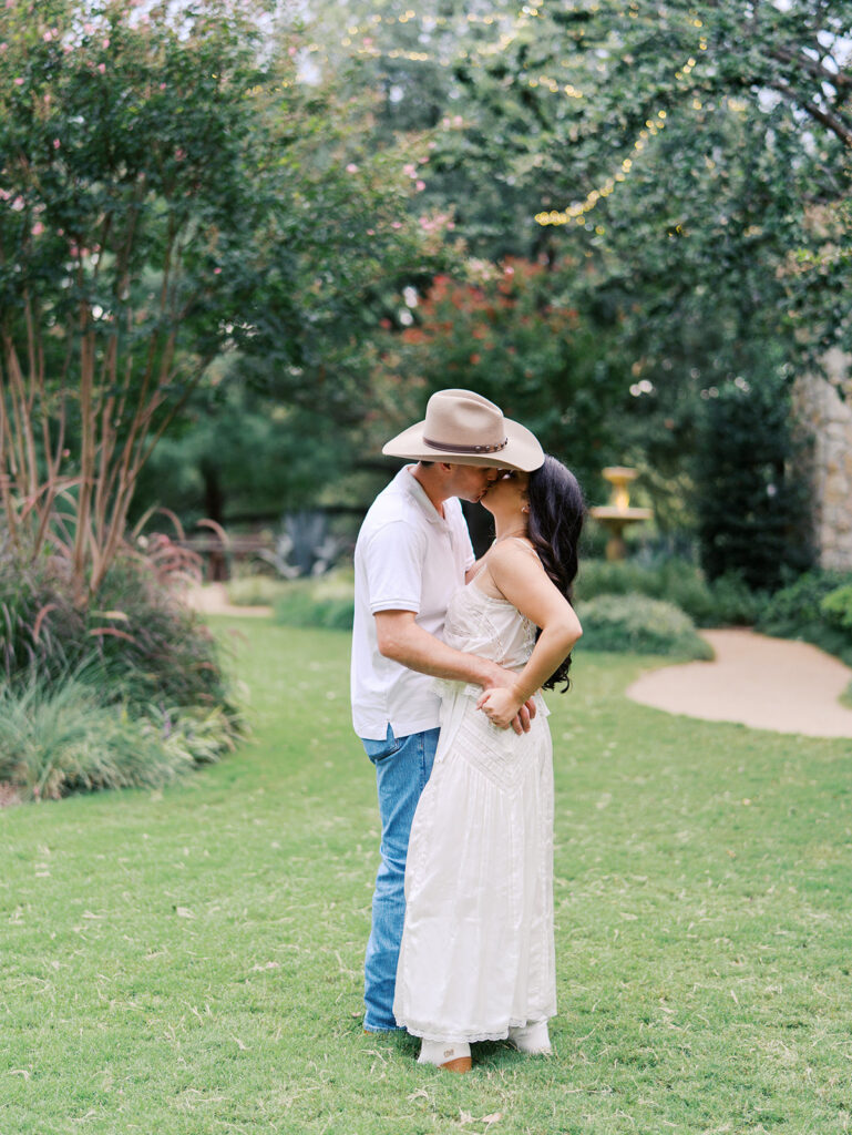 Engagement photos at Hotel Drover Fort Worth captured by Kelsey Applebaum Photography