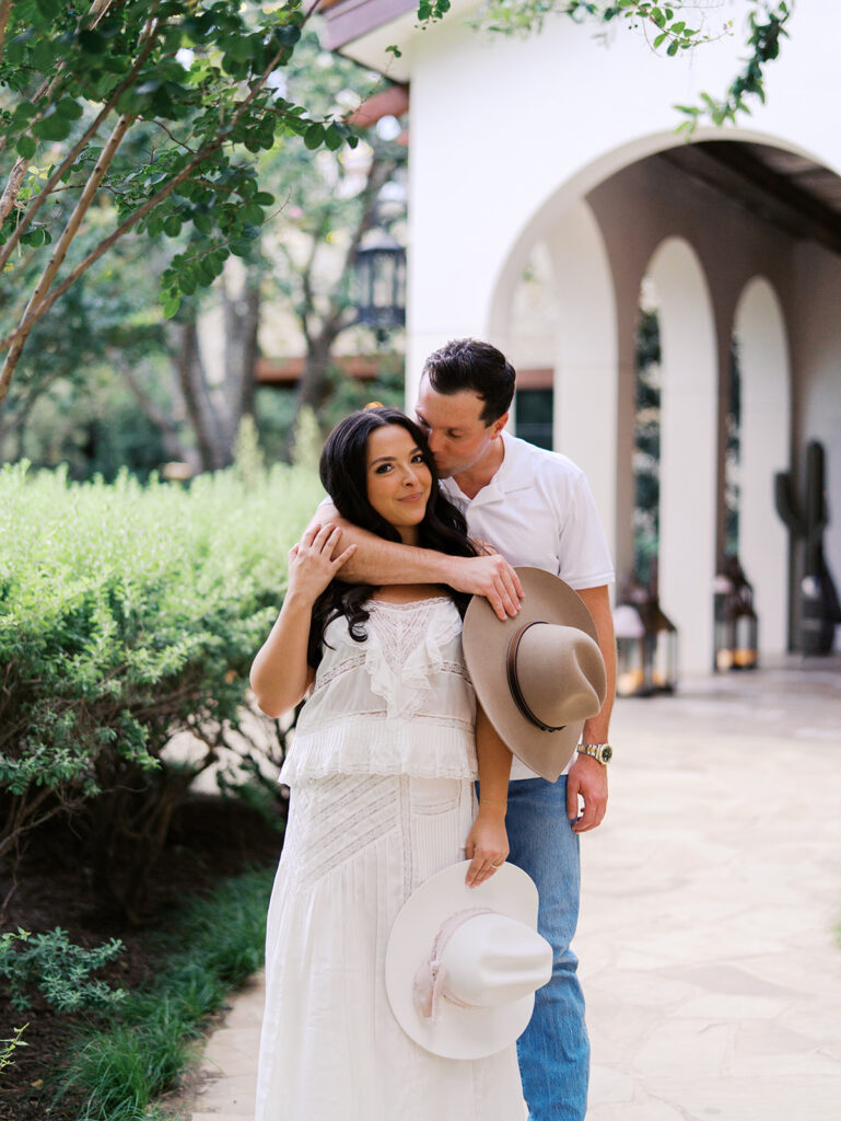 Engagement photos at Hotel Drover Fort Worth captured by Kelsey Applebaum Photography