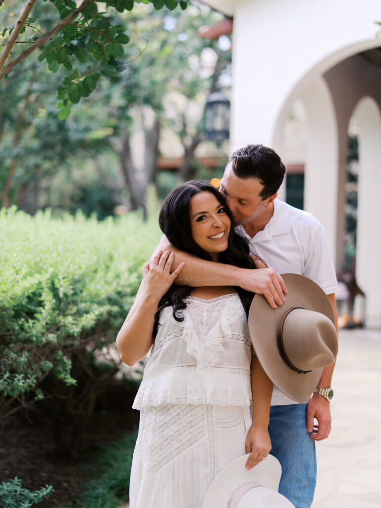 Engagement photos at Hotel Drover Fort Worth captured by Kelsey Applebaum Photography