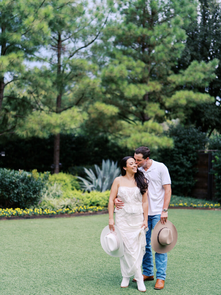 Engagement session at Hotel Drover with film and digital photography mix