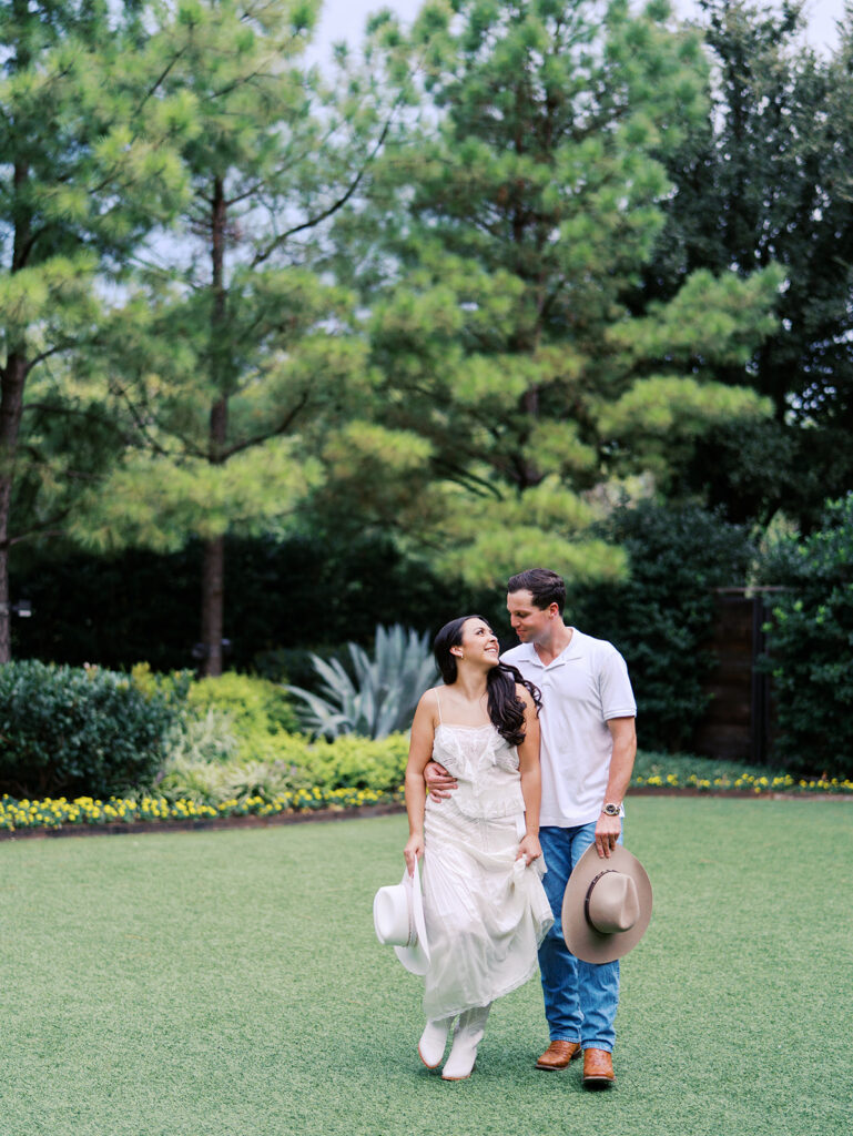 Engagement session at Hotel Drover with film and digital photography mix